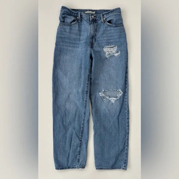 Levi's Women's '94 Baggy Jeans Straight Leg Mid Rise 90s Distressed Size 28 - Picture 2 of 12